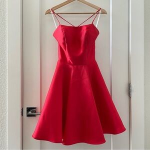 ALYCE PARIS RED DRESS SHORTS HOMECOMING SPAGHETTI STRAPS SIZE 0
